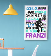 Fußballerin Begriffe Poster | personalisierbar |