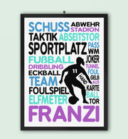 Fußballerin Begriffe Poster | personalisierbar |