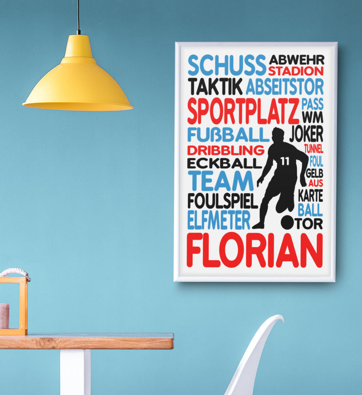 Fußballer Begriffe Poster | personalisierbar |