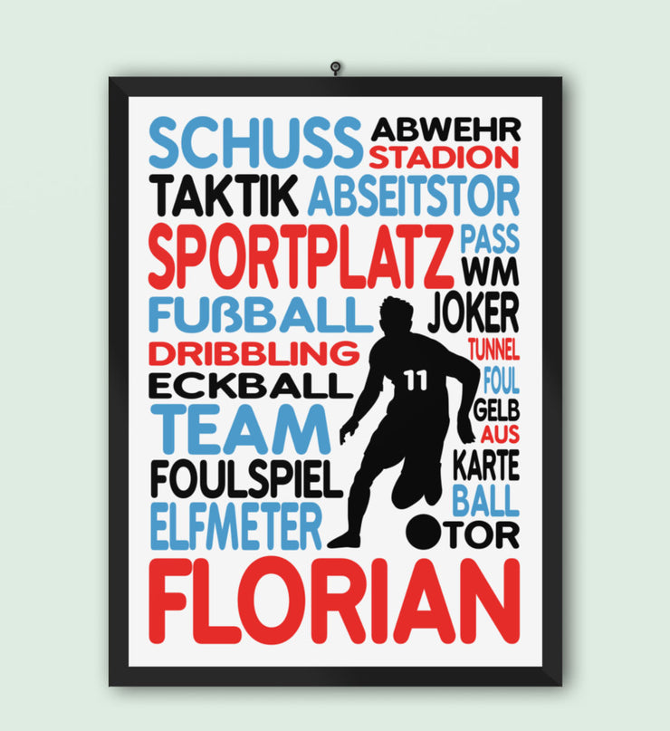 Fußballer Begriffe Poster | personalisierbar |
