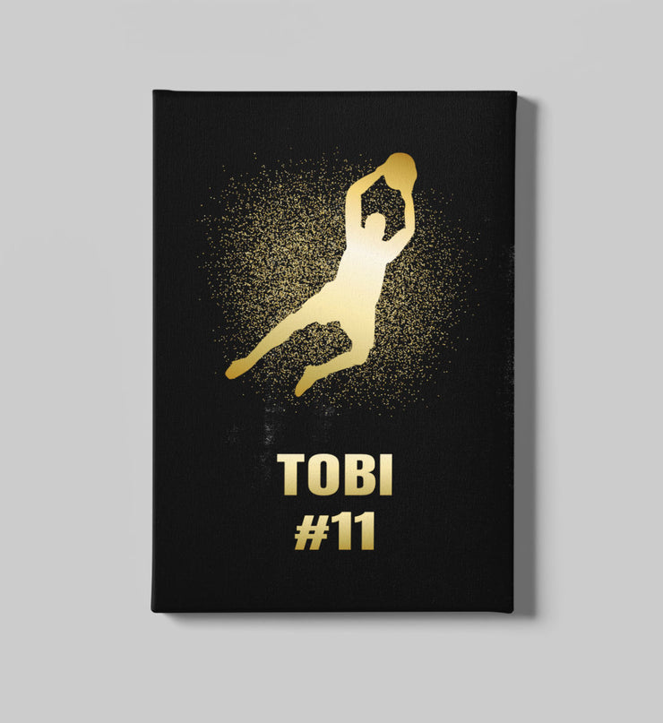 Fußball Leinwand Golden Torwart | personalisierbar |