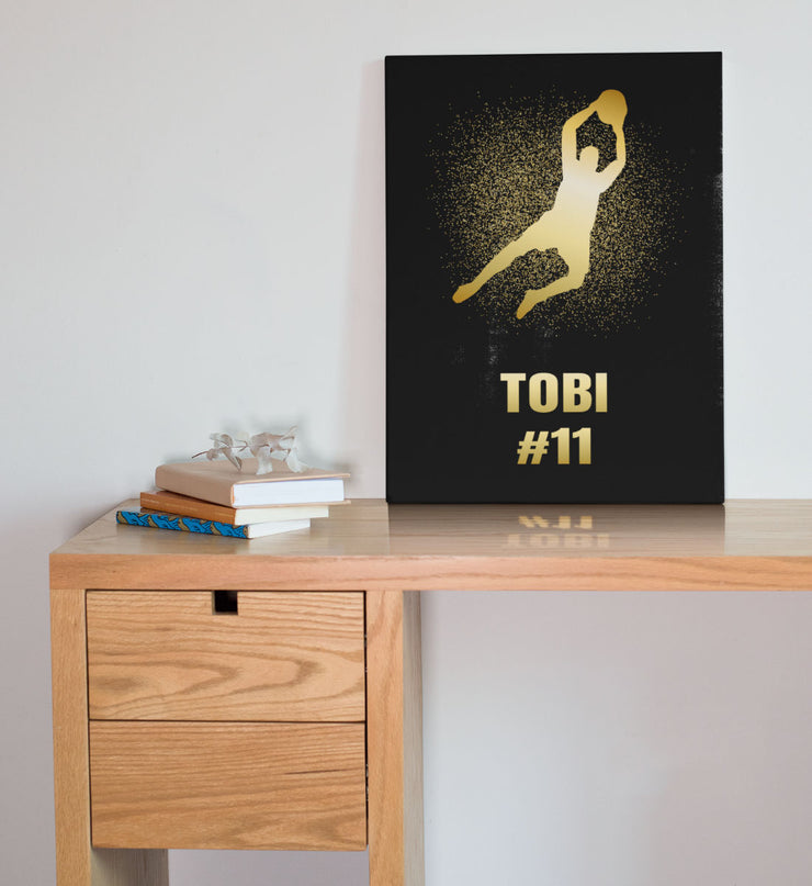 Fußball Leinwand Golden Torwart | personalisierbar |