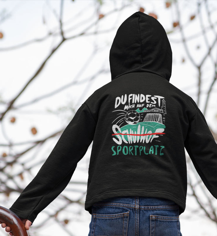 Fußball Schulhof Kinder Hoodie